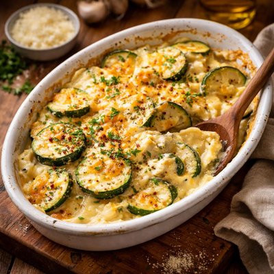 Image of Cheesy Creamy Zucchini