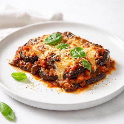 Image of Cheesy Eggplant Aubergine Casserole