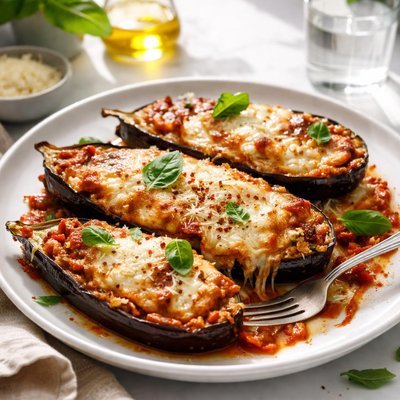 Image of Cheesy Eggplant Aubergine Marinara