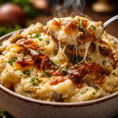 Image of Cheesy French Onion Mashed Potatoes