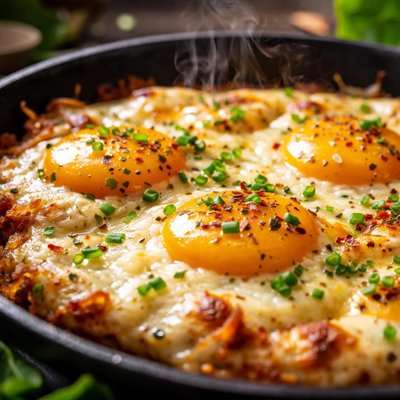 Image of Cheesy Fried Eggs