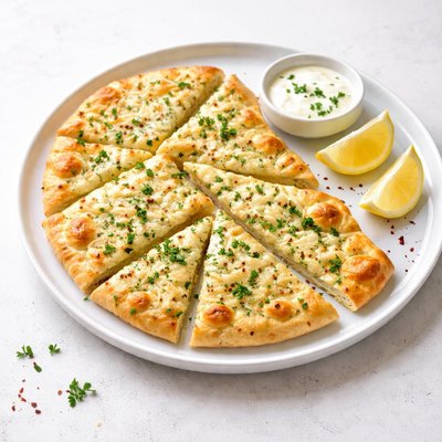 Image of Vegan Cheesy Garlic Flatbread
