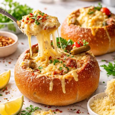 Image of Cheesy Goodness in a Bun