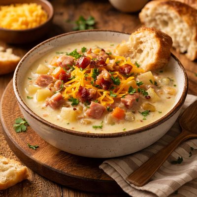 Image of Cheesy Ham Chowder