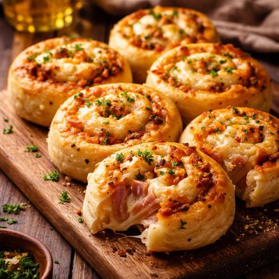 Image of Cheesy Ham Rolls