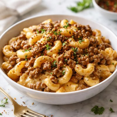 Image of Cheesy Hamburger Macaroni
