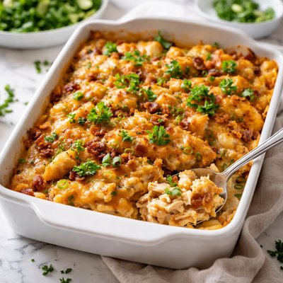 Image of Cheesy Hot Chicken Salad Casserole