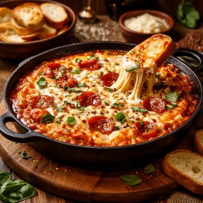 Image of Cheesy Hot Pizza Dip