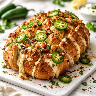 Image of Cheesy Jalapeo Popper Pull Apart Bread