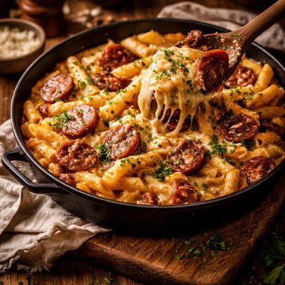 Image of Cheesy Kielbasa Pasta