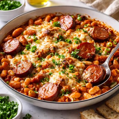 Image of Cheesy Kielbasa with Beans