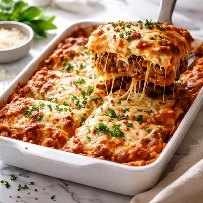 Image of Cheesy Lasagna for Leftover Meatloaf