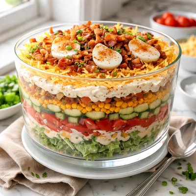 Image of Cheesy Layered Salad