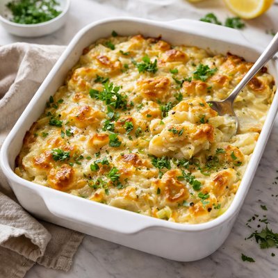 Image of Cheesy Leek and Potato Bake