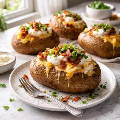 Image of Cheesy Loaded Baked Potatoes