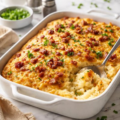 Image of Cheesy Mashed Baked Potato Casserole