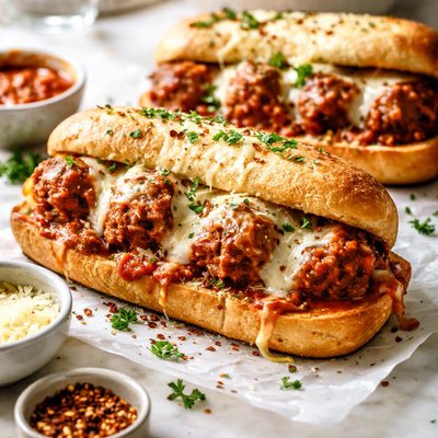 Image of Cheesy Meatball Subs