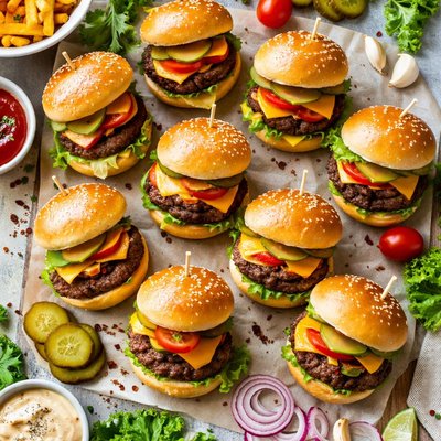 Image of Cheesy Mini Burgers