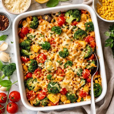 Image of Cheesy Mixed Vegetable Bake