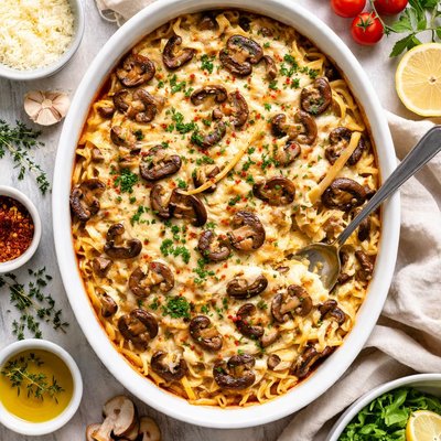Image of Cheesy Mushroom Bake