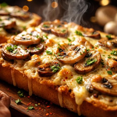 Image of Cheesy Mushroom Bread