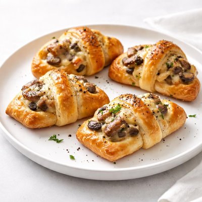 Image of Cheesy Mushroom Crescent Puffs