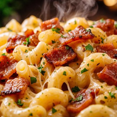 Image of Cheesy Noodles and Bacon