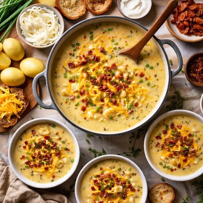 Image of Cheesy Onion and Potato Soup
