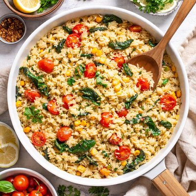 Image of Cheesy Orzo Pilaf