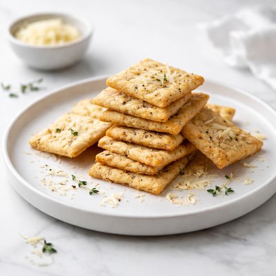 Image of Cheesy Parmesan Crackers So Easy