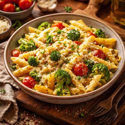 Image of Cheesy Pasta Primavera