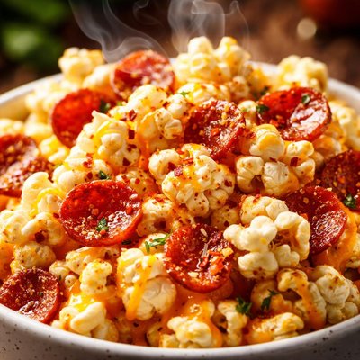 Image of Cheesy Pepperoni Popcorn
