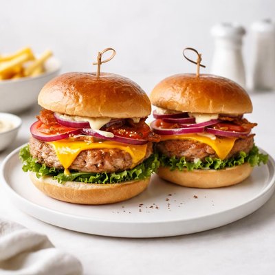 Image of Cheesy Pork Burgers