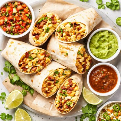 Image of Cheesy Potato Breakfast Burro Burritos