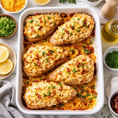 Image of Cheesy Potato Topped Chicken