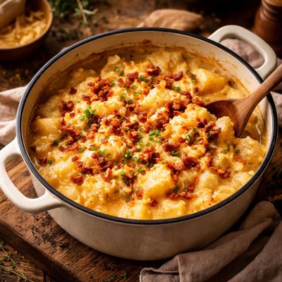 Image of Cheesy Potatoes Dutch Oven