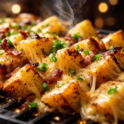 Image of Cheesy Potatoes on the Grill
