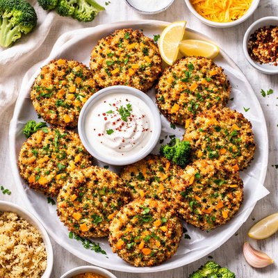 Image of Cheesy Quinoa and Broccoli Patties
