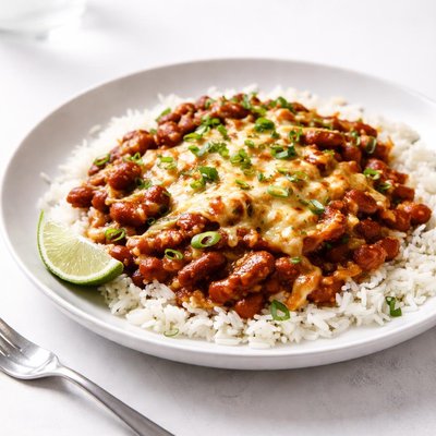 Image of Cheesy Red Beans and Rice
