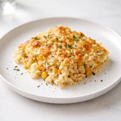 Image of Cheesy Rice and Corn Casserole