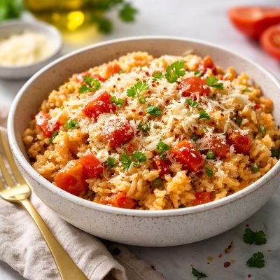 Image of Cheesy Rice N Tomatoes