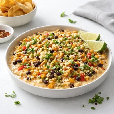 Image of Cheesy Roasted Corn Red Pepper Black Bean Dip Rsc