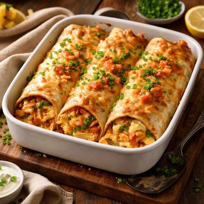 Image of Cheesy Salmon Breakfast Burrito Bake