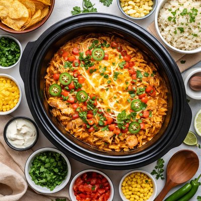 Image of Cheesy Salsa Chicken Crock Pot