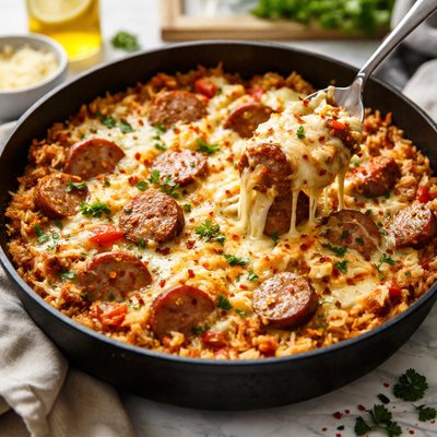 Image of Cheesy Sausage Skillet