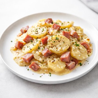 Image of Cheesy Scalloped Potatoes and Ham