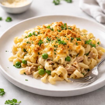 Image of Cheesy Skillet Tuna Casserole