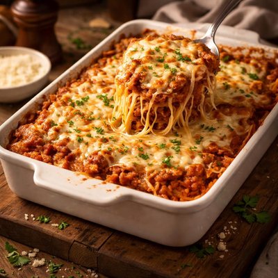 Image of Cheesy Spaghetti Casserole