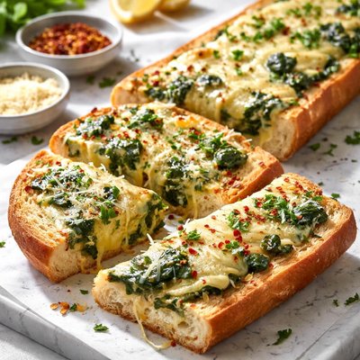 Image of Cheesy Spinach Bread