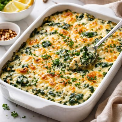 Image of Cheesy Spinach Casserole